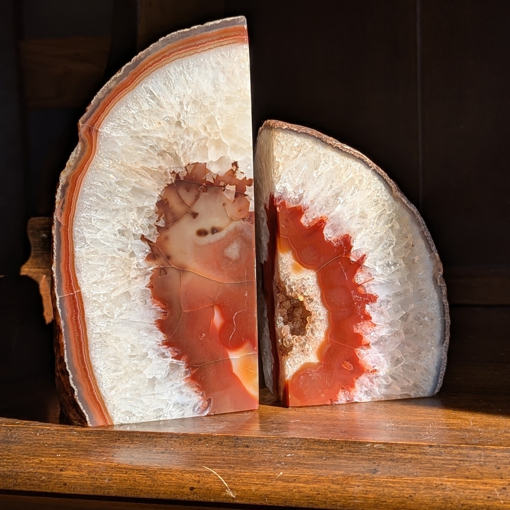 Crystal Agate Bookends